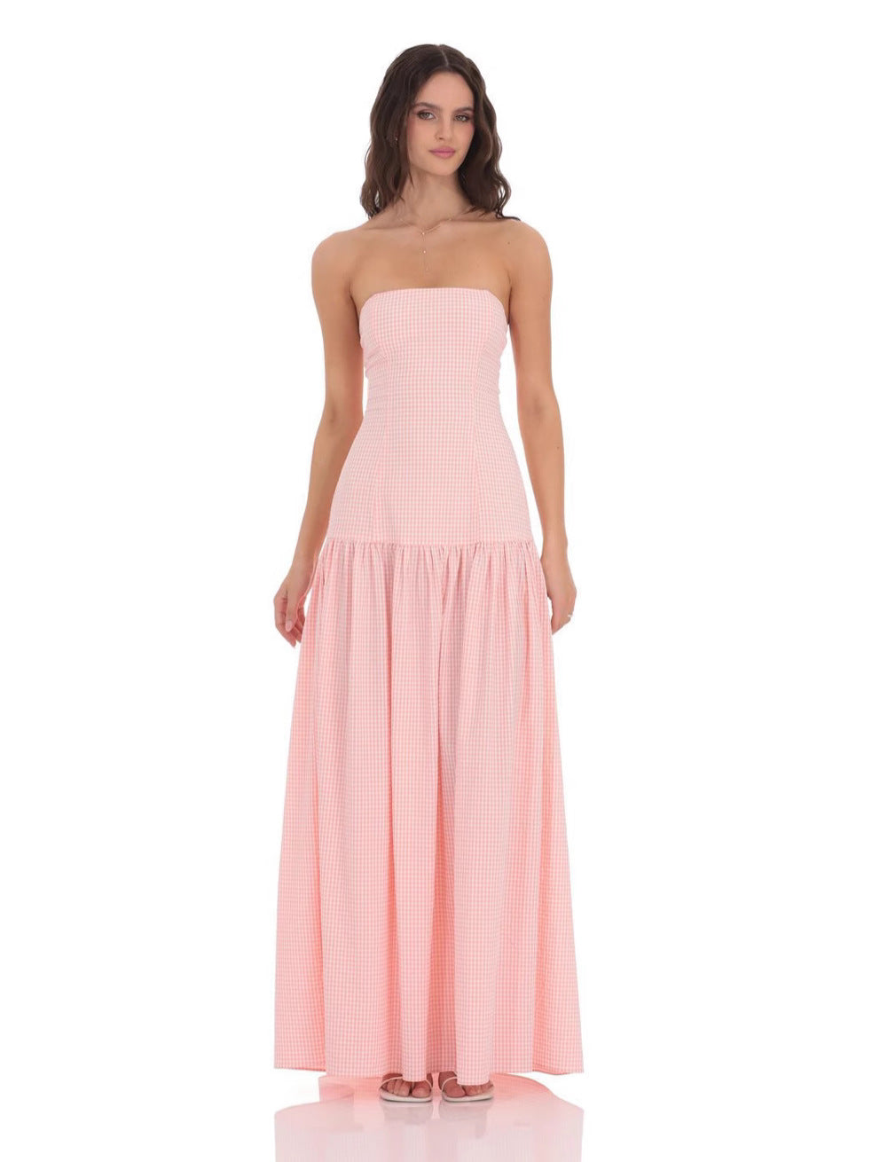 European and American Cross-Border Women's Clothing Summer New Style One-Line Collar Elegant and Sexy Slim Backless Tube Top Dress