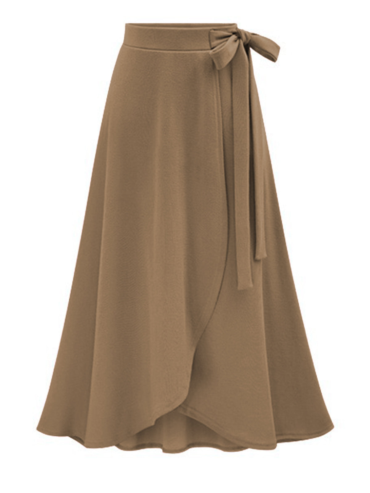 Skirt for Women Milan Cotton High Waist Asymmetrical Skirt Slit Skirt European and American Large Size Mid-Length Strappy Skirt for Women Mid-Length