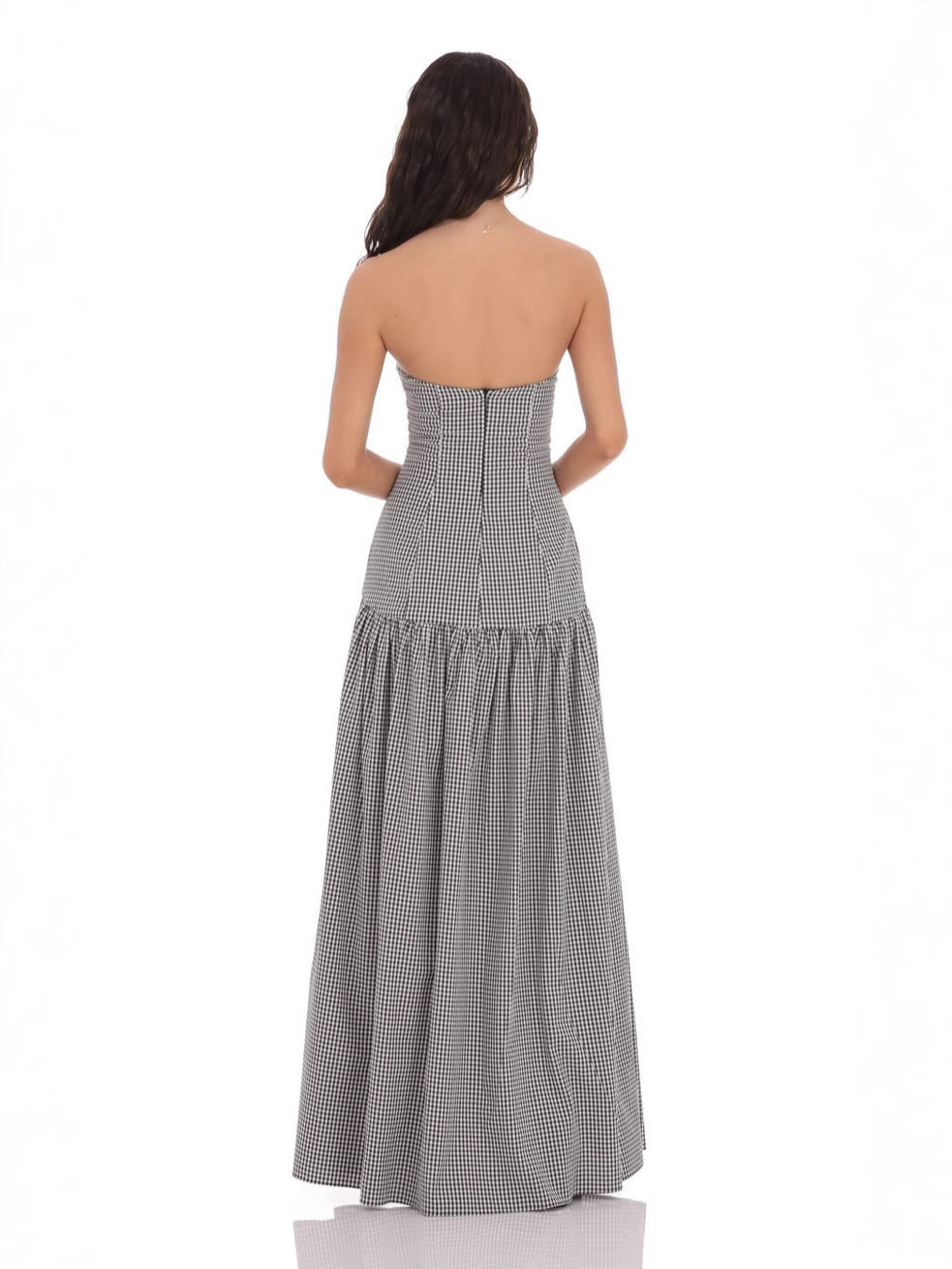 European and American Cross-Border Women's Clothing Summer New Style One-Line Collar Elegant and Sexy Slim Backless Tube Top Dress