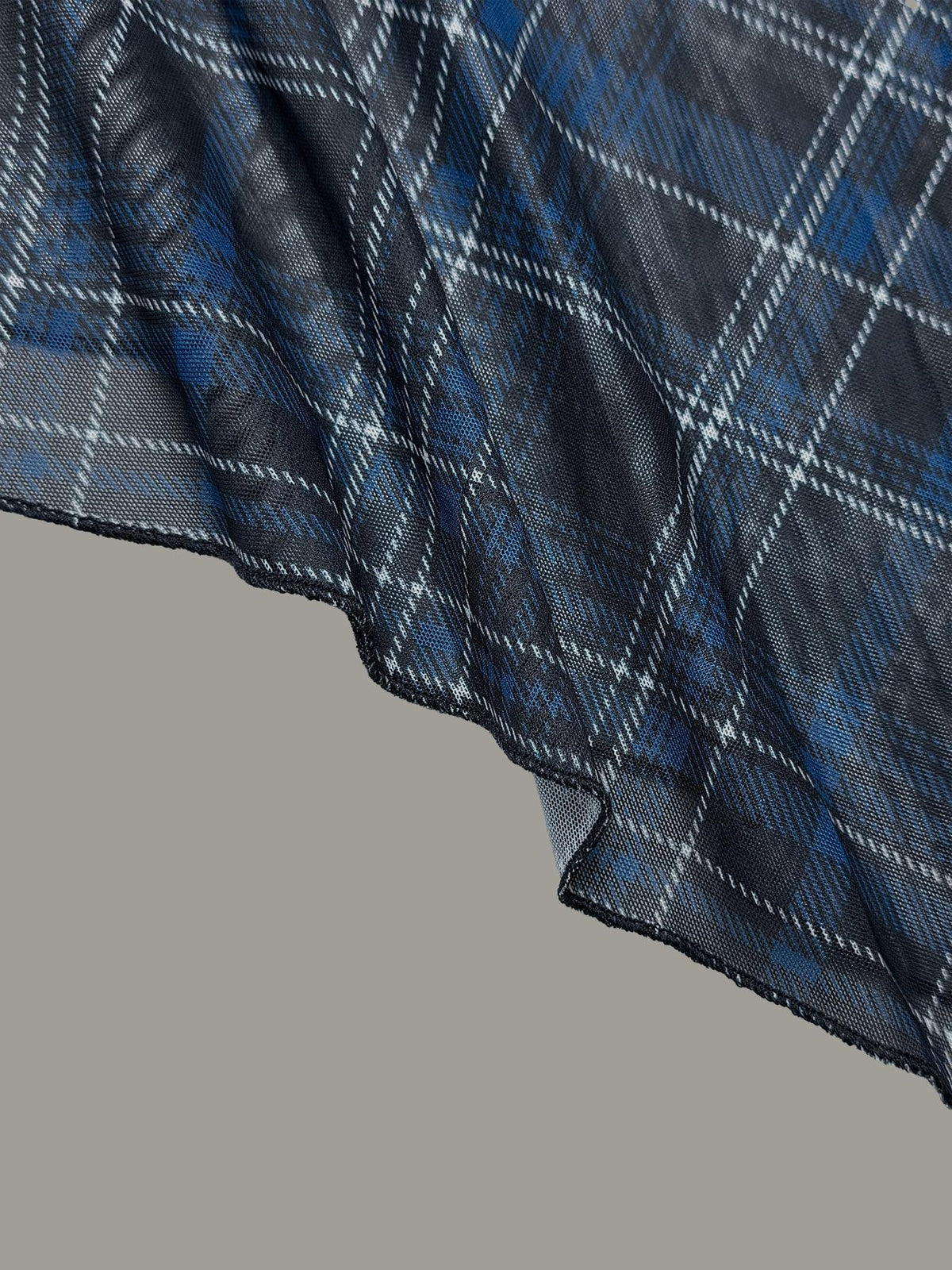 European and American Plaid Asymmetrical Retro Mesh Homecoming Wedding Party Elegant Casual Women's Skirt