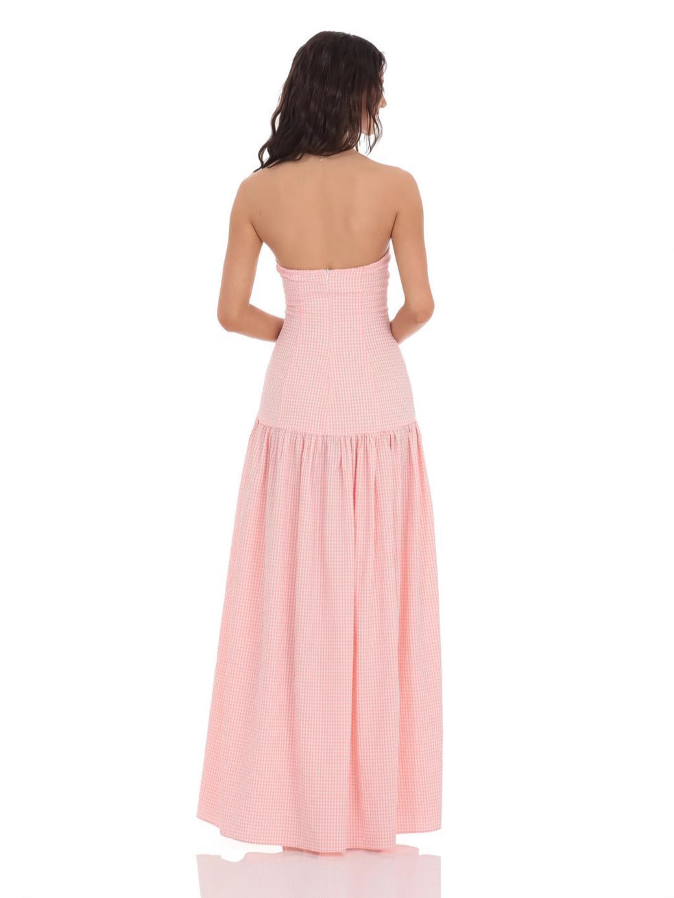 European and American Cross-Border Women's Clothing Summer New Style One-Line Collar Elegant and Sexy Slim Backless Tube Top Dress