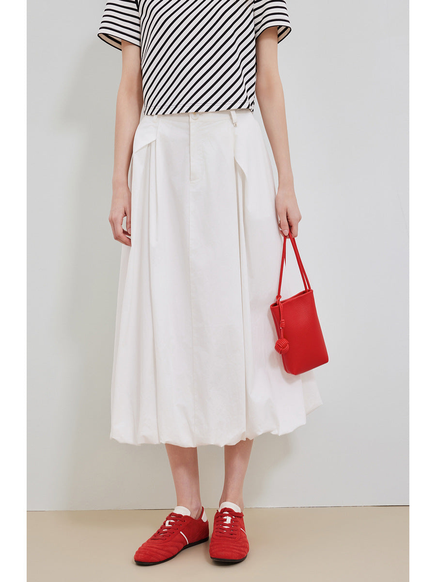 Elegant Skirt Women's Summer New Design High Waist Simple Slimming Floral Dress