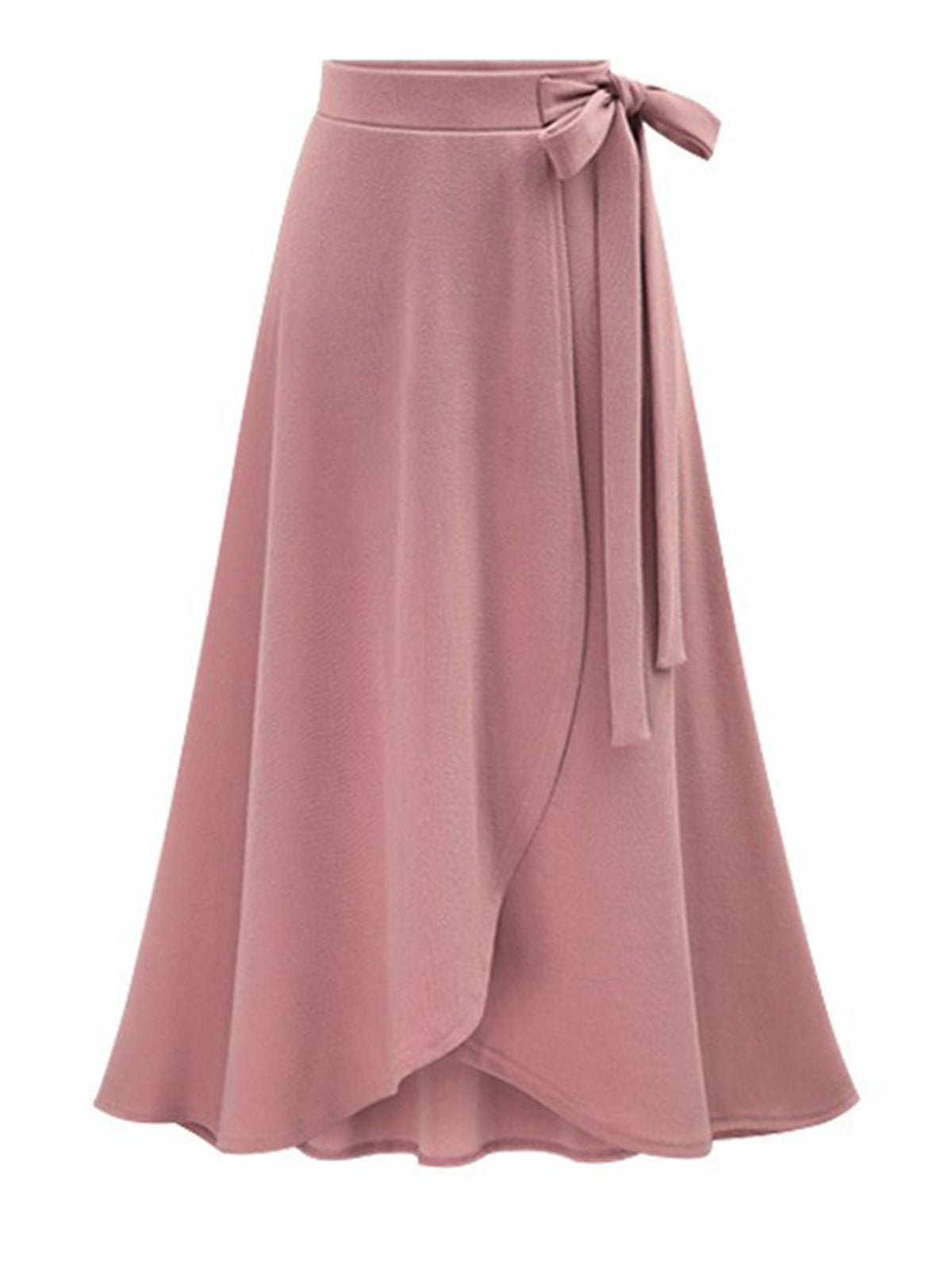 Skirt for Women Milan Cotton High Waist Asymmetrical Skirt Slit Skirt European and American Large Size Mid-Length Strappy Skirt for Women Mid-Length