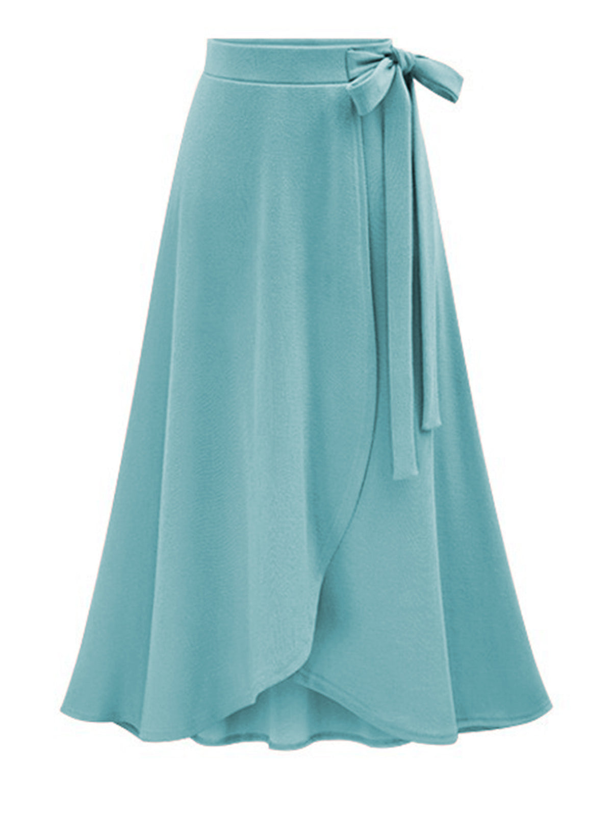 Skirt for Women Milan Cotton High Waist Asymmetrical Skirt Slit Skirt European and American Large Size Mid-Length Strappy Skirt for Women Mid-Length