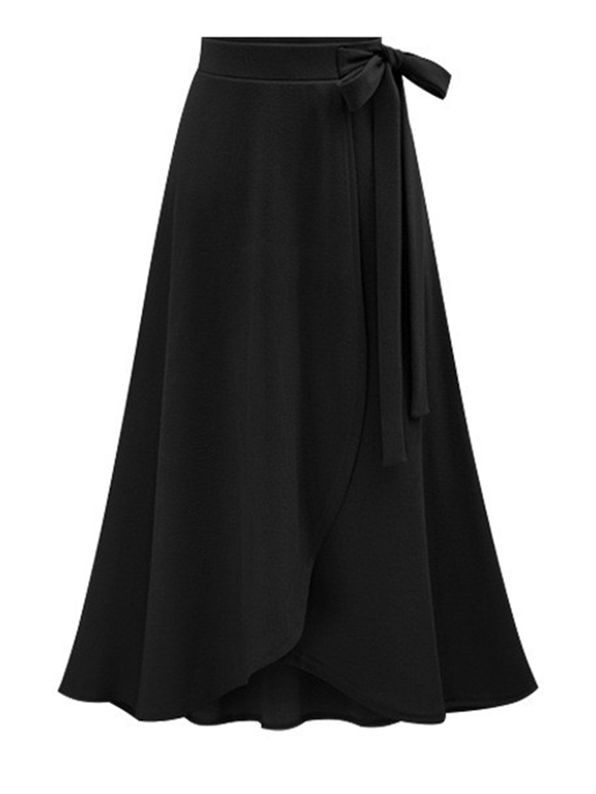 Skirt for Women Milan Cotton High Waist Asymmetrical Skirt Slit Skirt European and American Large Size Mid-Length Strappy Skirt for Women Mid-Length