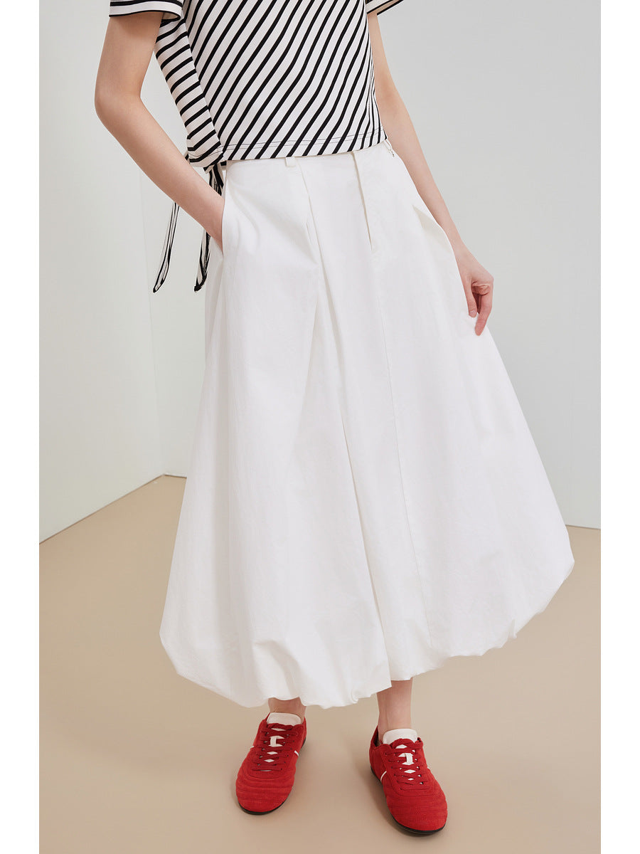 Elegant Skirt Women's Summer New Design High Waist Simple Slimming Floral Dress
