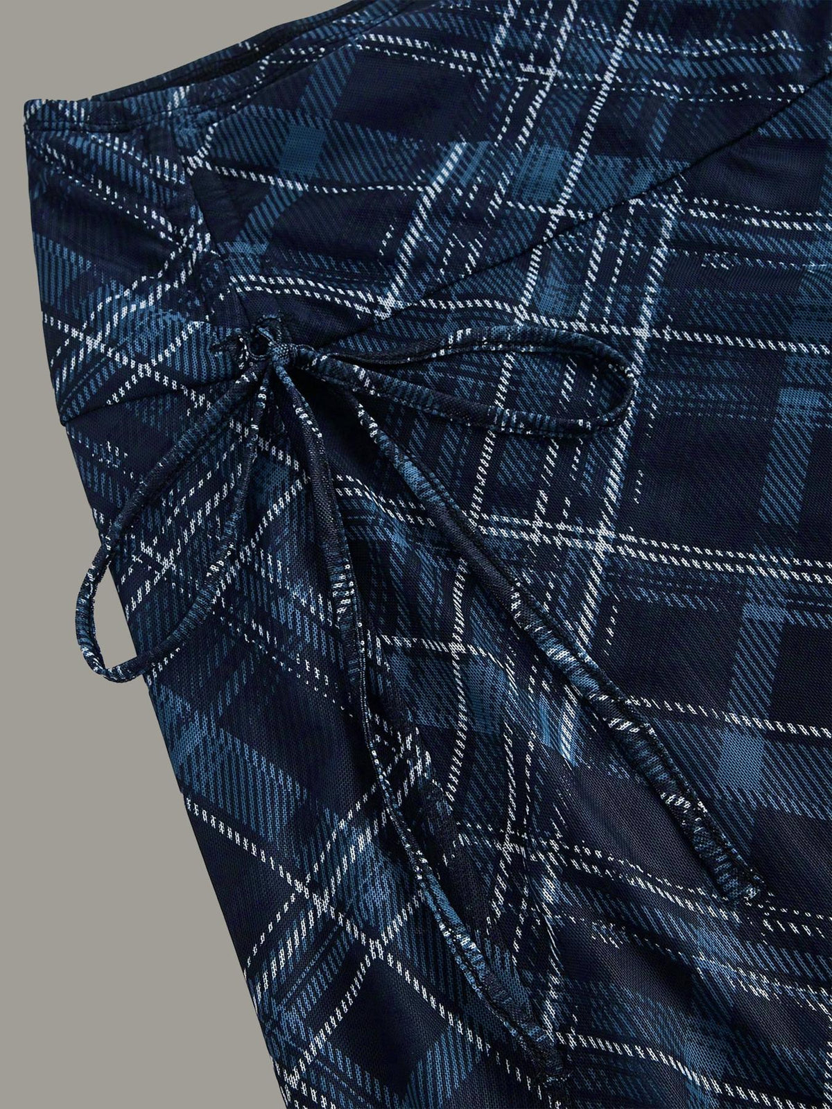 European and American Plaid Asymmetrical Retro Mesh Homecoming Wedding Party Elegant Casual Women's Skirt